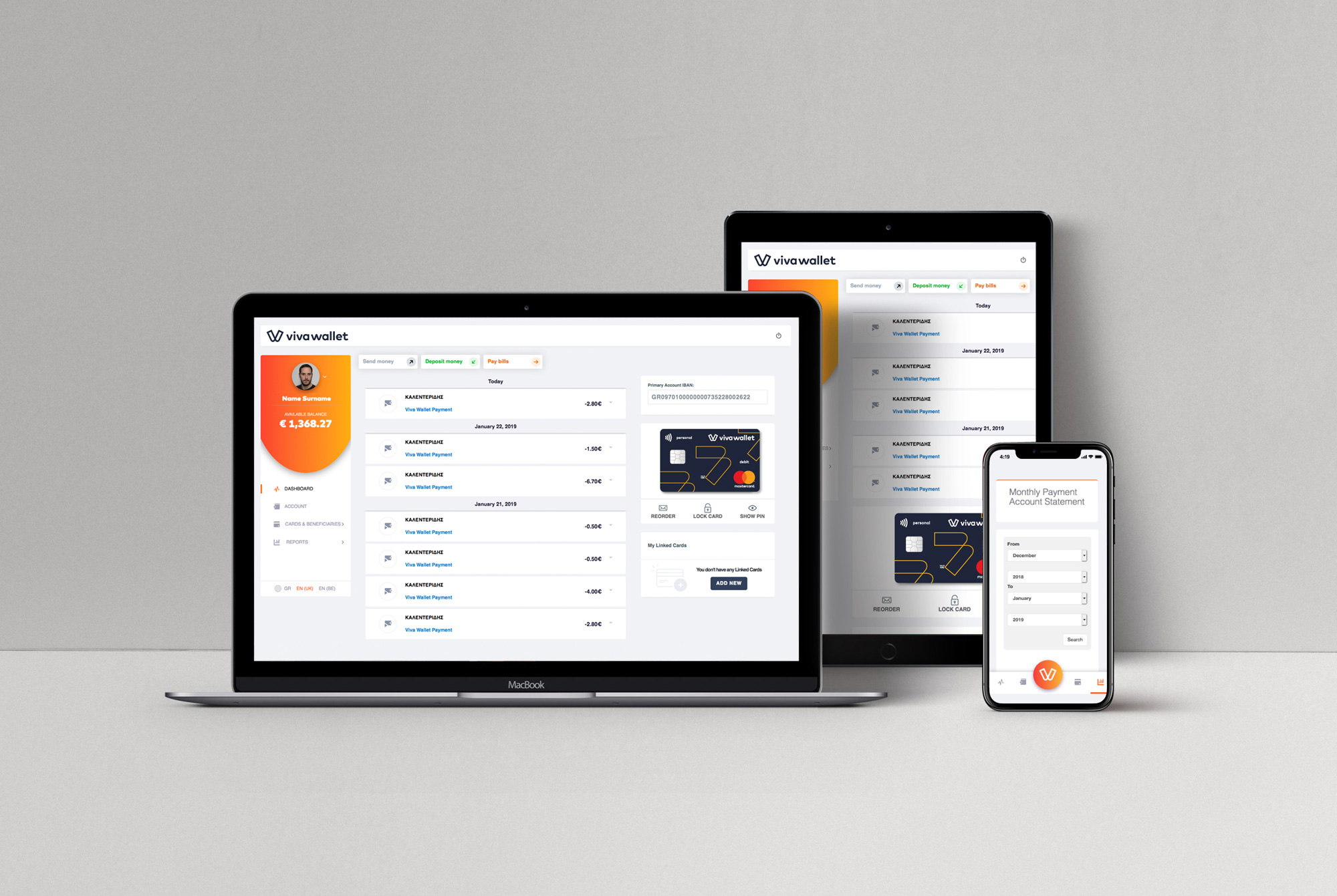 AG Design Agency Viva.com Viva Wallet Technology Bank Branding