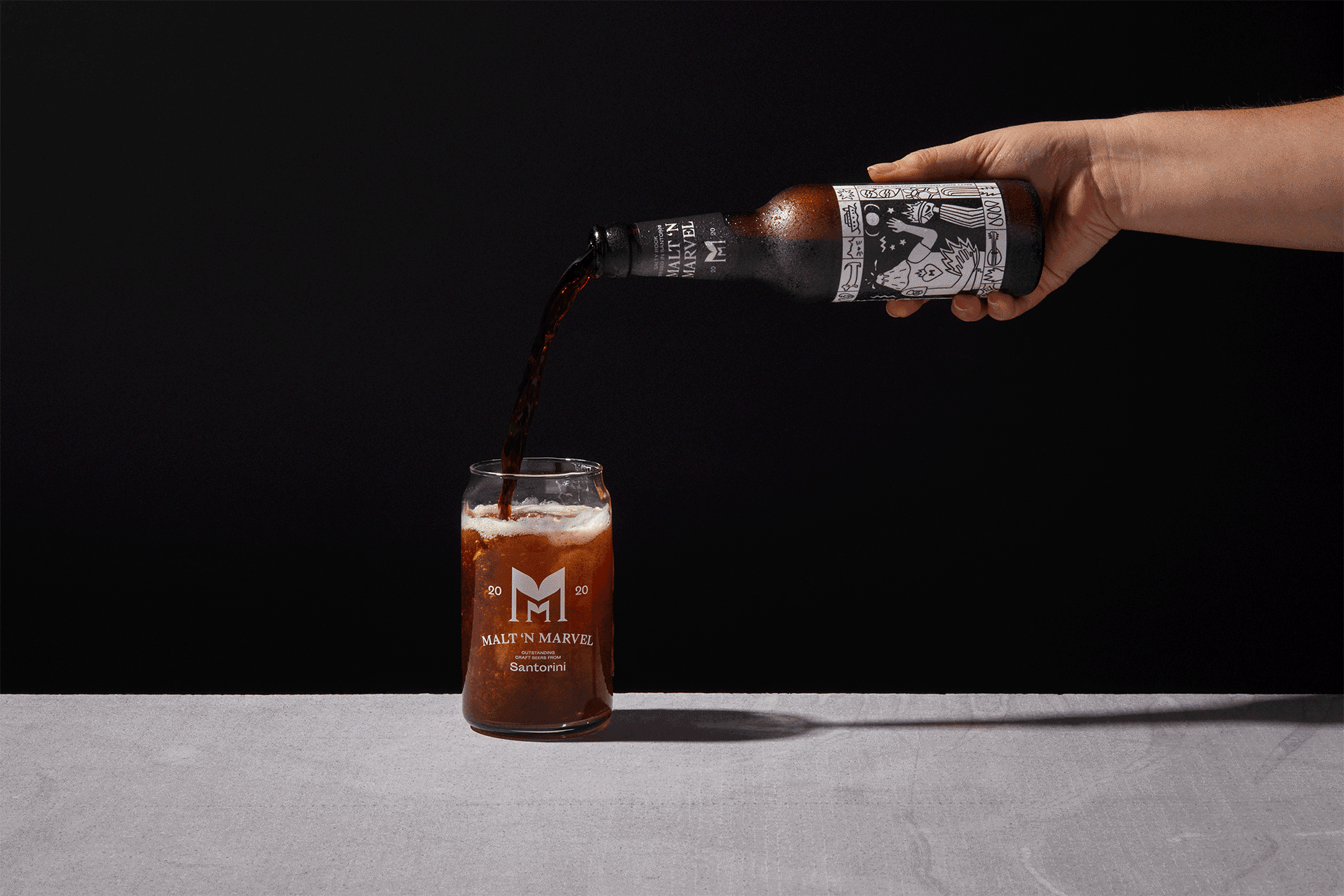 AG Design Agency Malt n Marvel Beer Ftelos Brewery Santorini