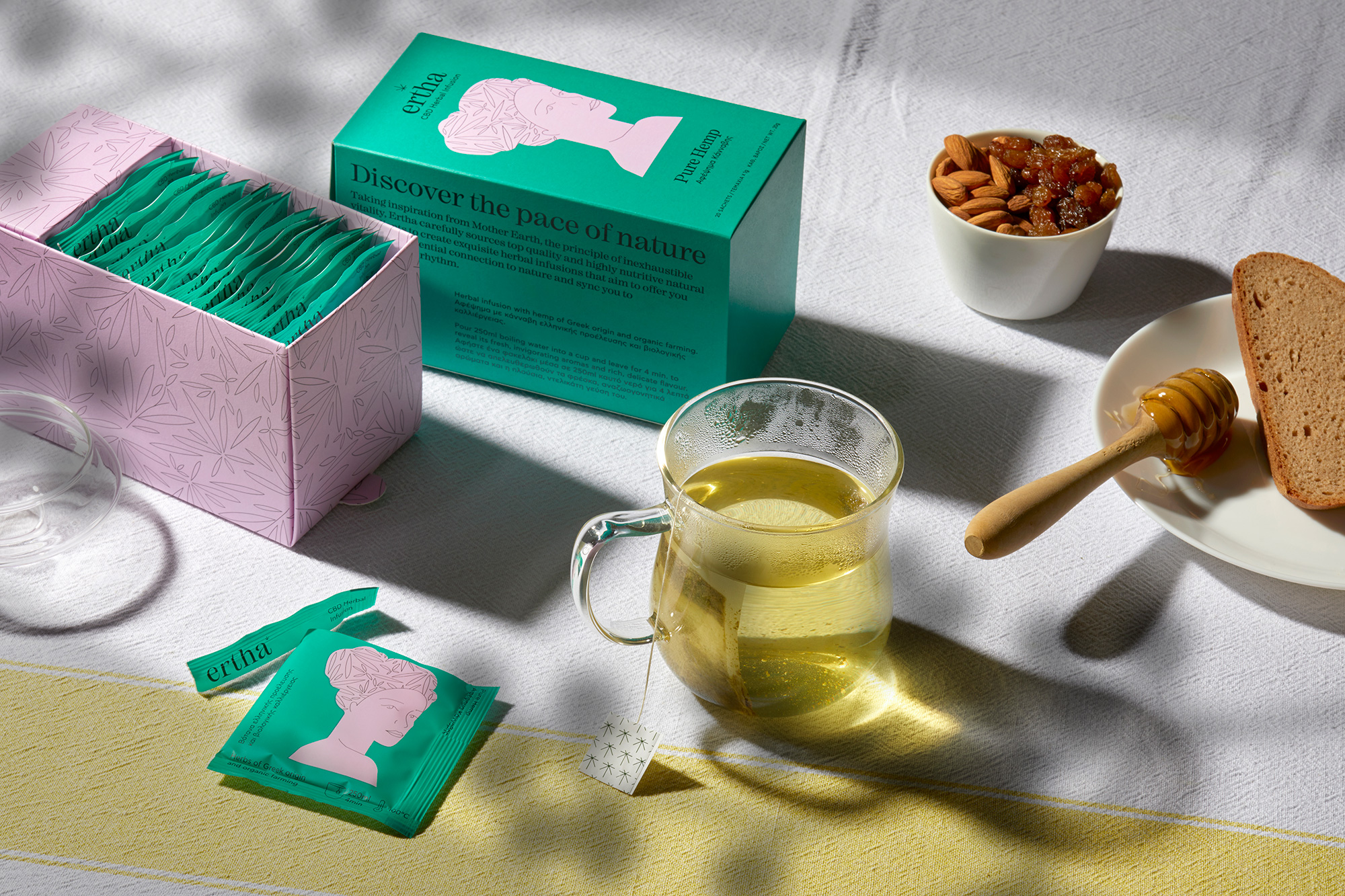 AG Design Agency Ertha CBD Herbal Infusions Branding and Packaging