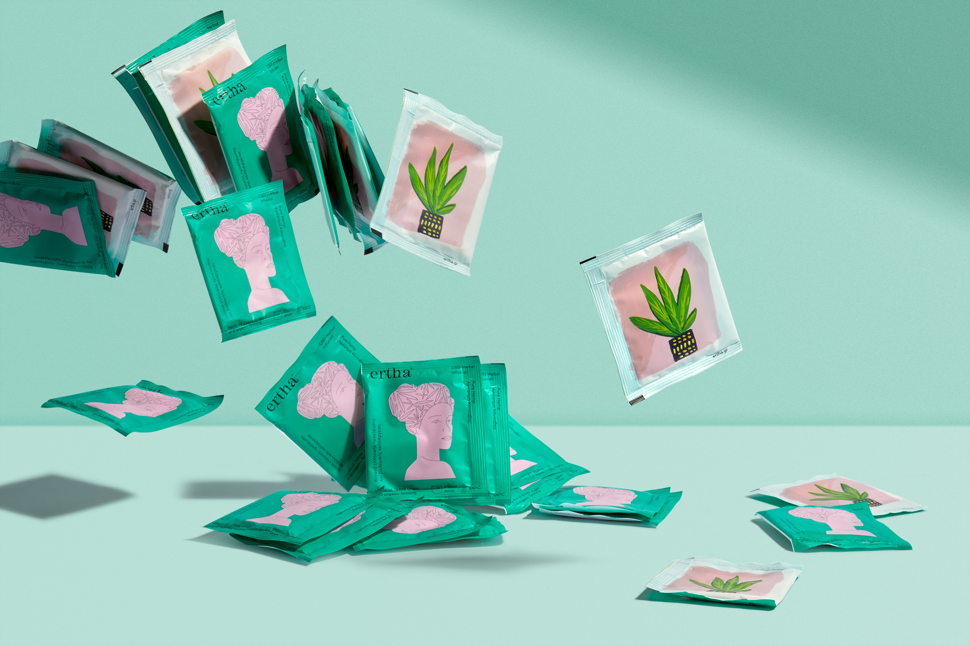 AG Design Agency Ertha CBD Herbal Infusions Branding and Packaging