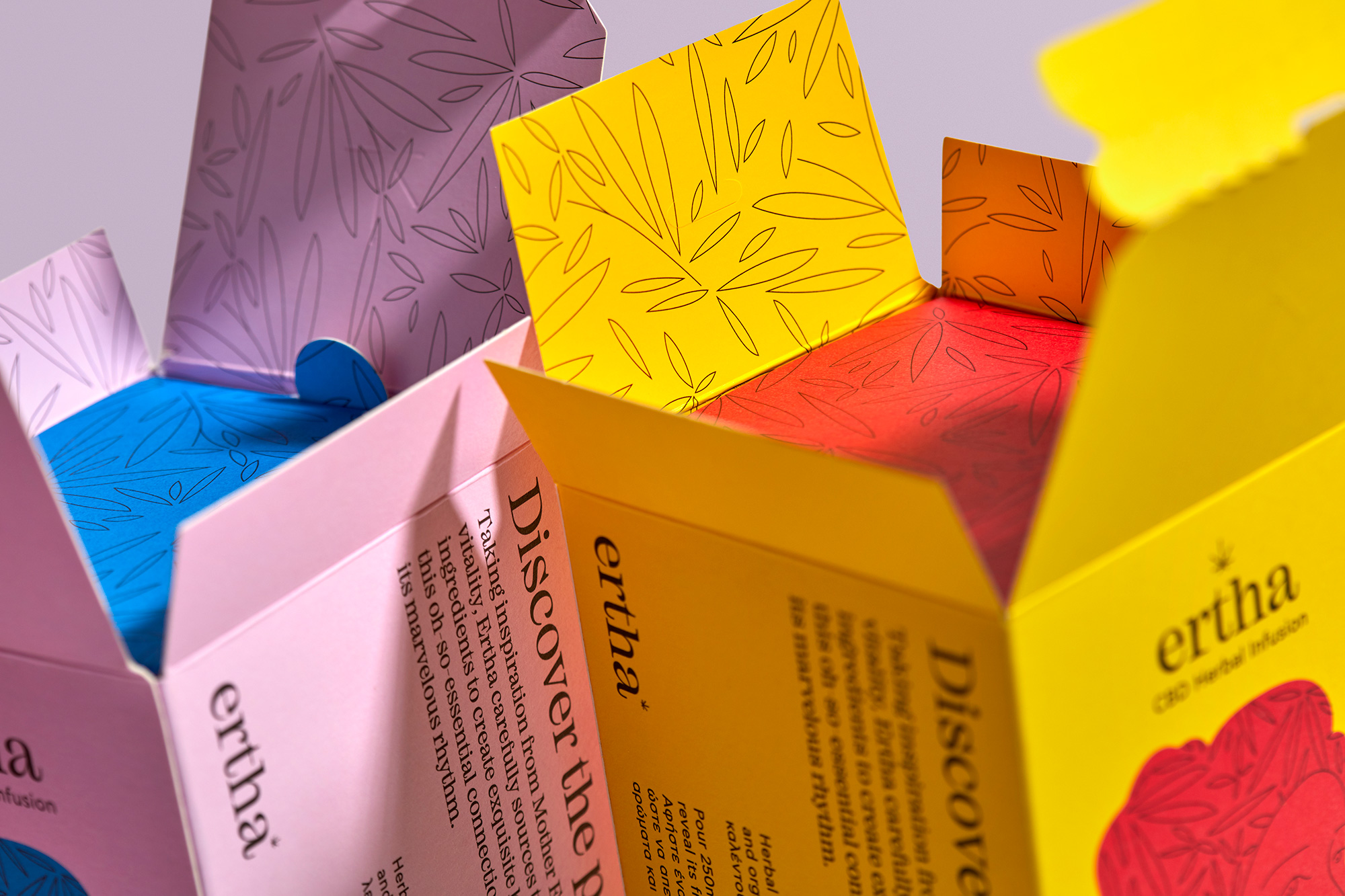 AG Design Agency Ertha CBD Herbal Infusions packaging Branding