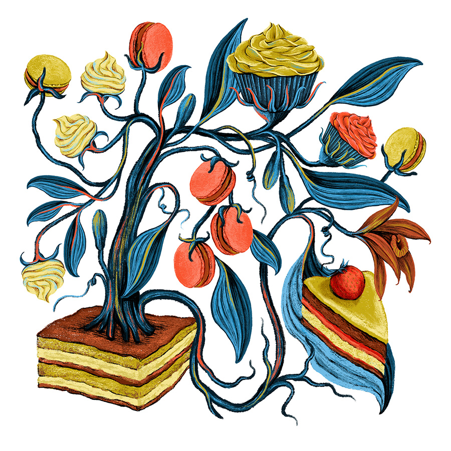 AG Design Agency Gloria Patisserie Packaging Illustration