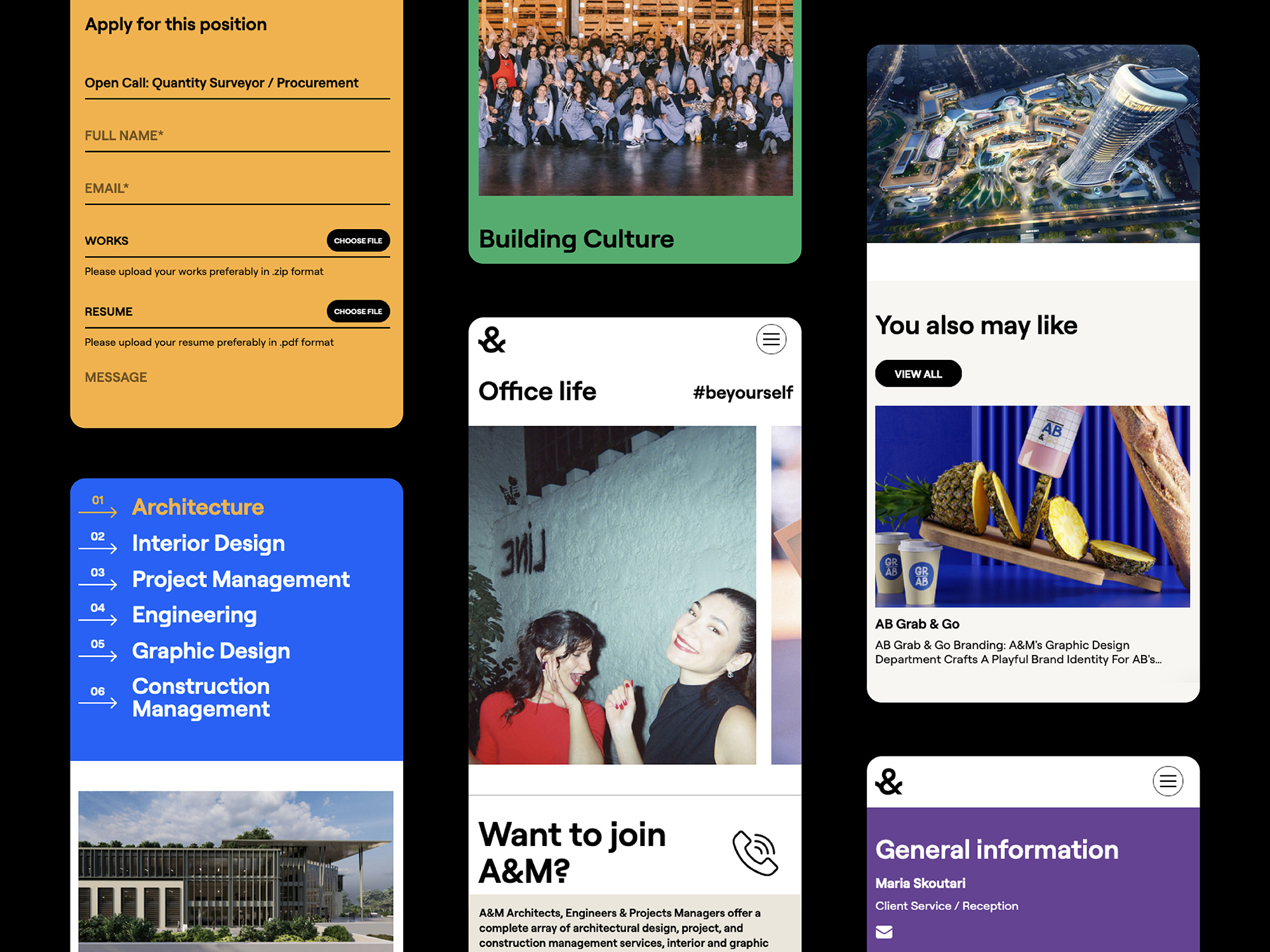 AG Design Agency A&M Architects Website Building Relationships