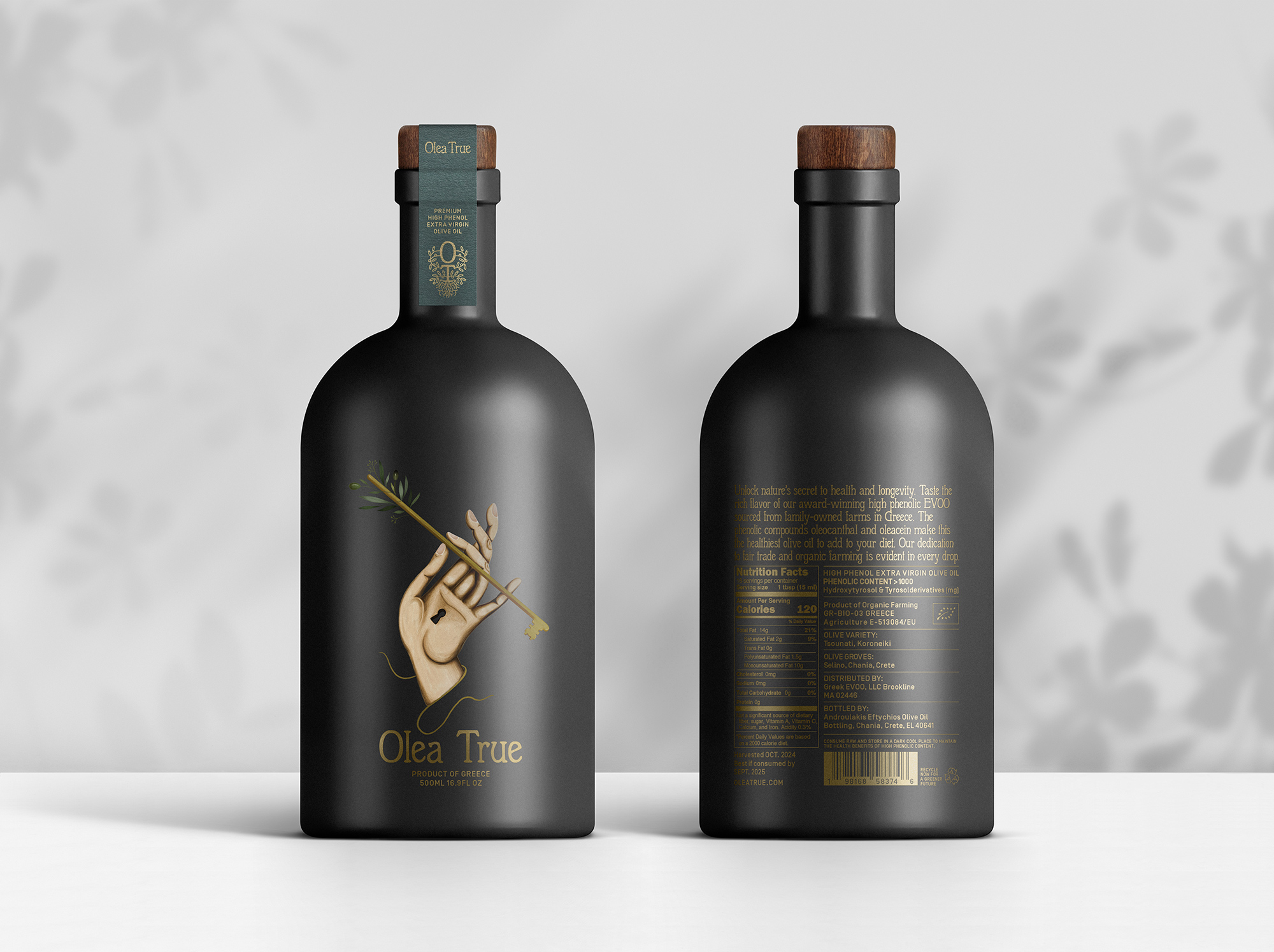 Olea True Extra Virgin Olive Oil based in Los Angeles Greek Roots AG Design Agency