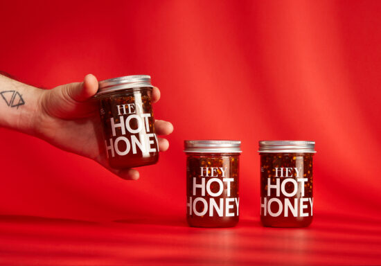 Hey Hot Honey Pure Honey Infused with Chilli Flakes AG Design Agency