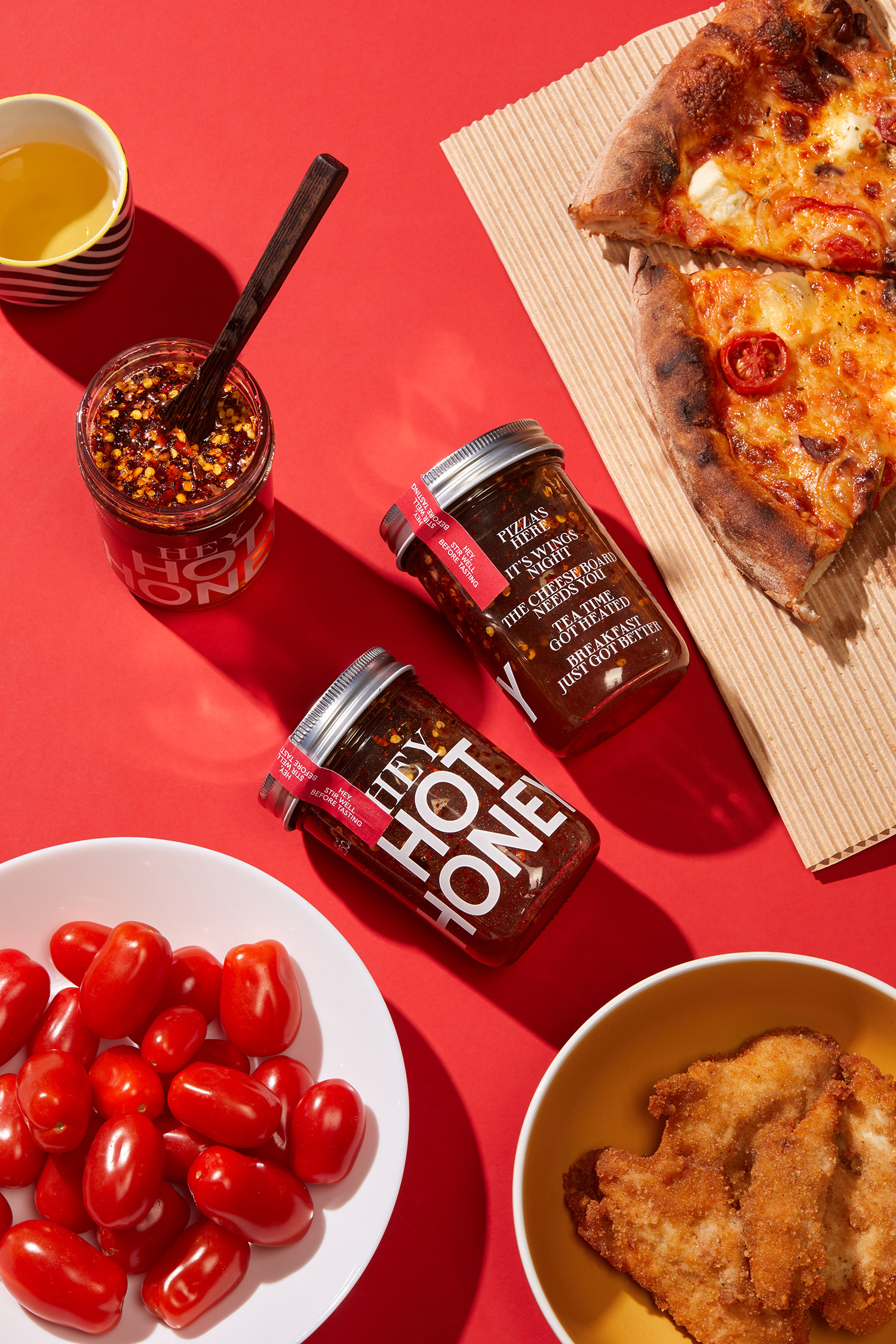 Hey Hot Honey Pure Honey Infused with Chilli Flakes AG Design Agency