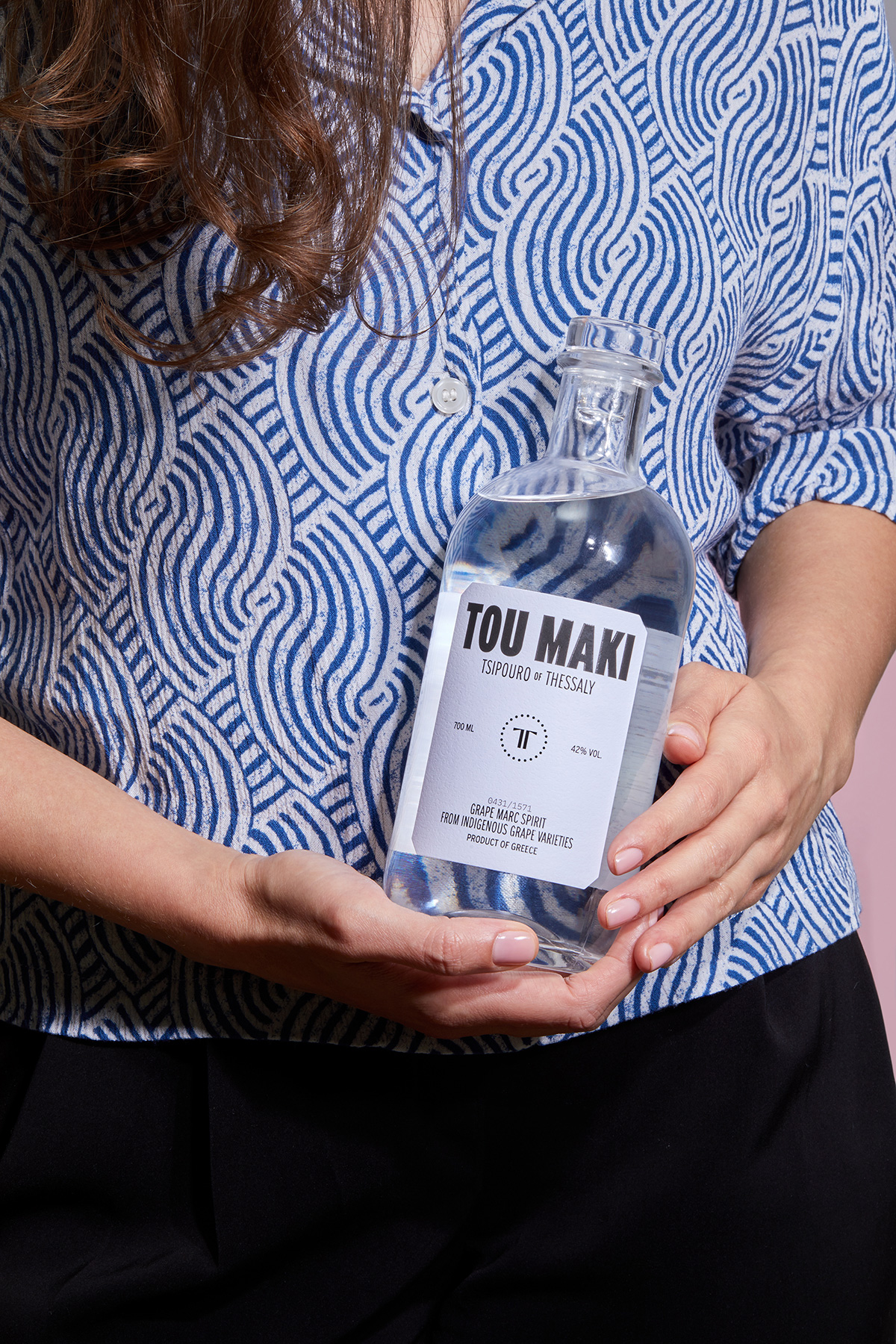 Tsipouro TOU MAKI Tsililis Terres Thes saly Grape Marc Spirit FROM INDIGENOUS GRAPE VARIETIES Ioanna Tsilili