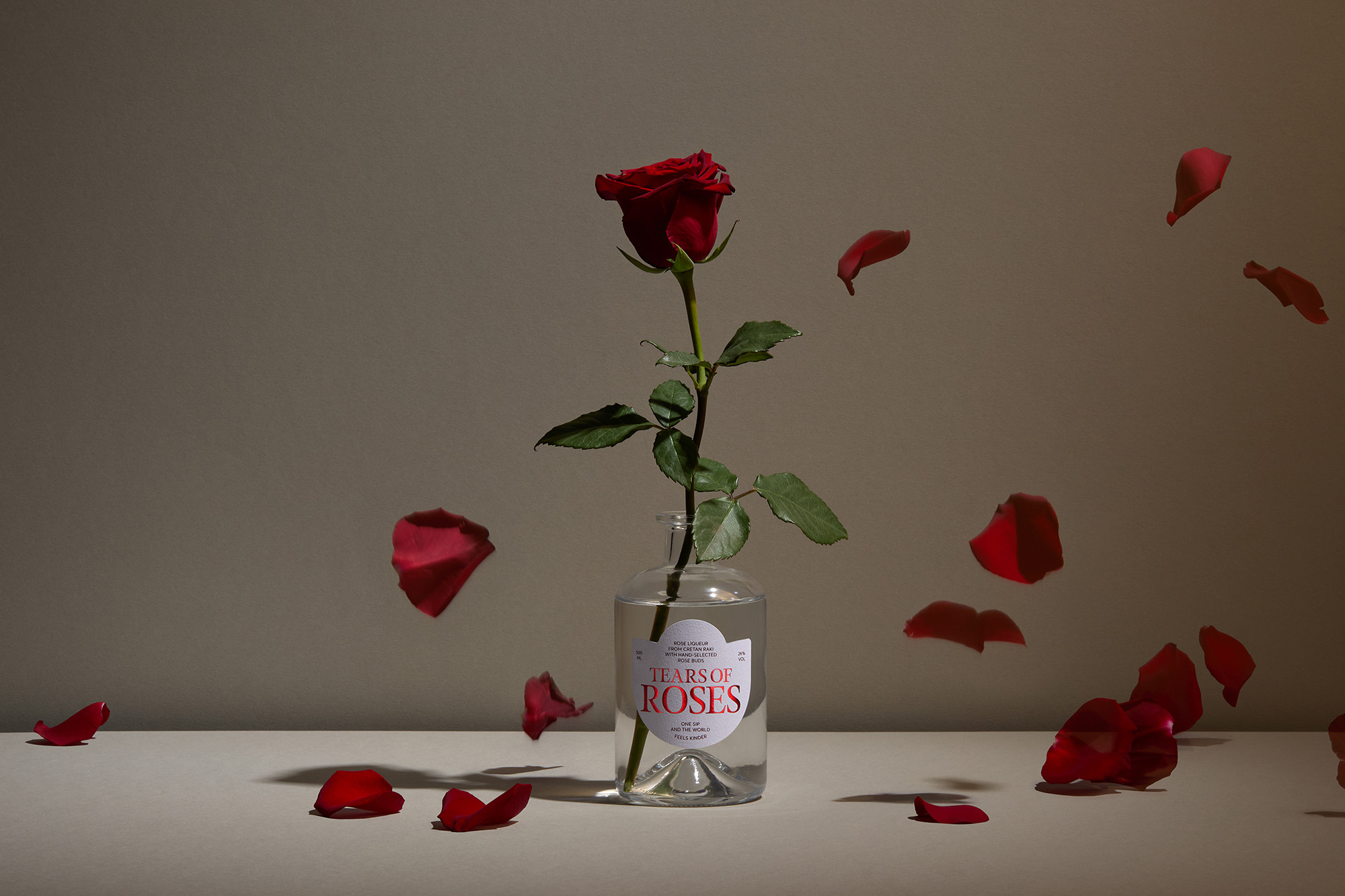 Tears of Roses Liqueur Spirit for Sport Crete Restaurant AG Design Agency