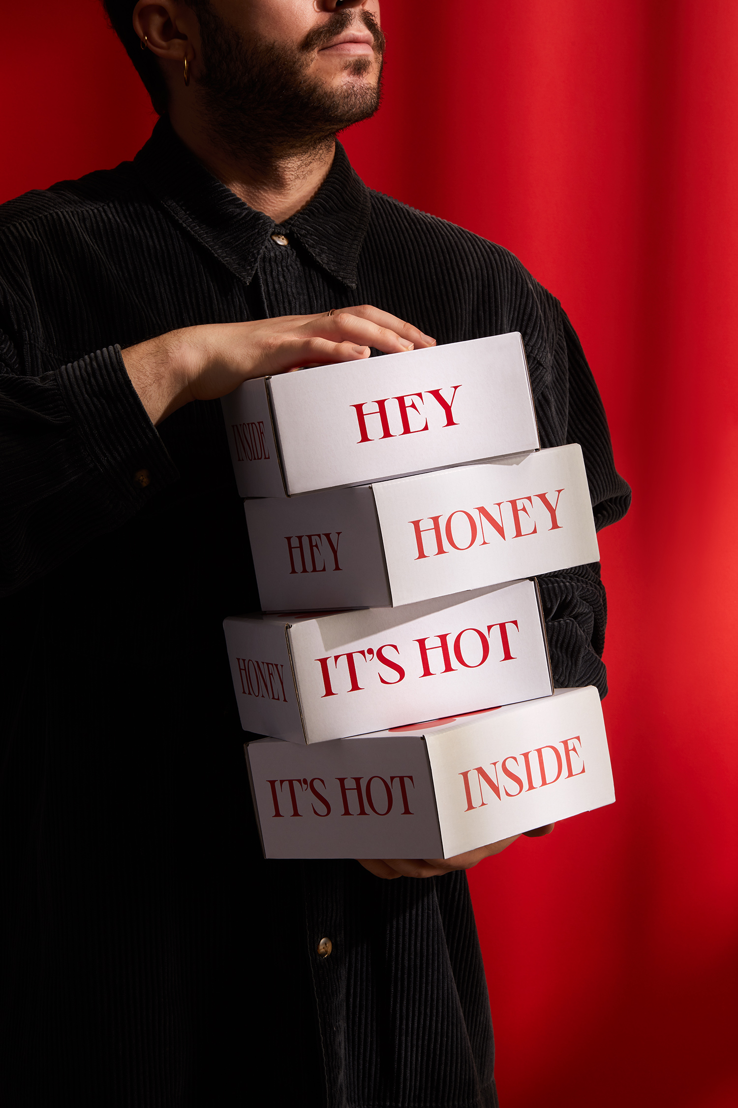 Hey Hot Honey Pure Honey Infused with Chilli Flakes AG Design Agency